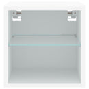 vidaXL fehér falra szerelhető TV-szekrény LED-lámpákkal 30x28,5x30 cm