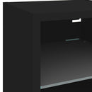vidaXL fekete fali TV-szekrény LED-világítással 30 x 28,5 x 30 cm