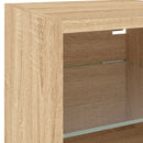 vidaXL 2 db sonoma tölgy fali TV-szekrény LED-ekkel 30x28,5x30 cm