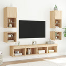vidaXL 2 db sonoma tölgy fali TV-szekrény LED-ekkel 30x28,5x30 cm