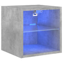 vidaXL betonszürke fali TV-szekrény LED-világítással 30 x 28,5 x 30 cm