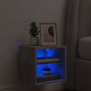 vidaXL betonszürke fali TV-szekrény LED-világítással 30 x 28,5 x 30 cm