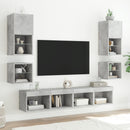 vidaXL betonszürke fali TV-szekrény LED-világítással 30 x 28,5 x 30 cm
