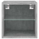vidaXL betonszürke fali TV-szekrény LED-világítással 30 x 28,5 x 30 cm