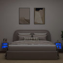vidaXL 2 db betonszürke fali TV-szekrény LED-ekkel 30 x 28,5 x 30 cm