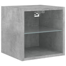 vidaXL 2 db betonszürke fali TV-szekrény LED-ekkel 30 x 28,5 x 30 cm