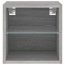 vidaXL szürke sonoma színű fali TV-szekrény LED-ekkel 30x28,5x30 cm