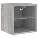 vidaXL 2 db szürke sonoma fali TV-szekrény LED-ekkel 30x28,5x30 cm