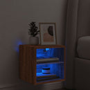 vidaXL barna tölgy színű fali TV-szekrény LED-ekkel 30 x 28,5 x 30 cm