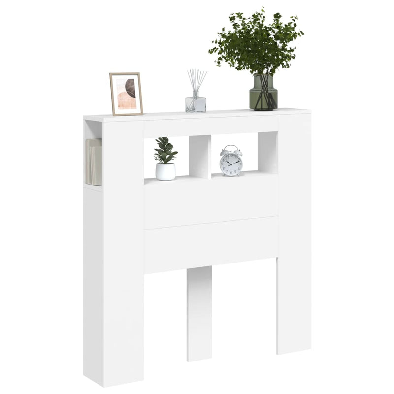 vidaXL fehér szerelt fa LED-es fejtámla 100x18,5x103,5 cm