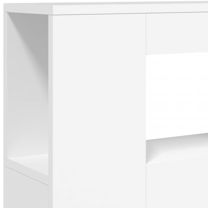 vidaXL fehér szerelt fa LED-es fejtámla 100x18,5x103,5 cm