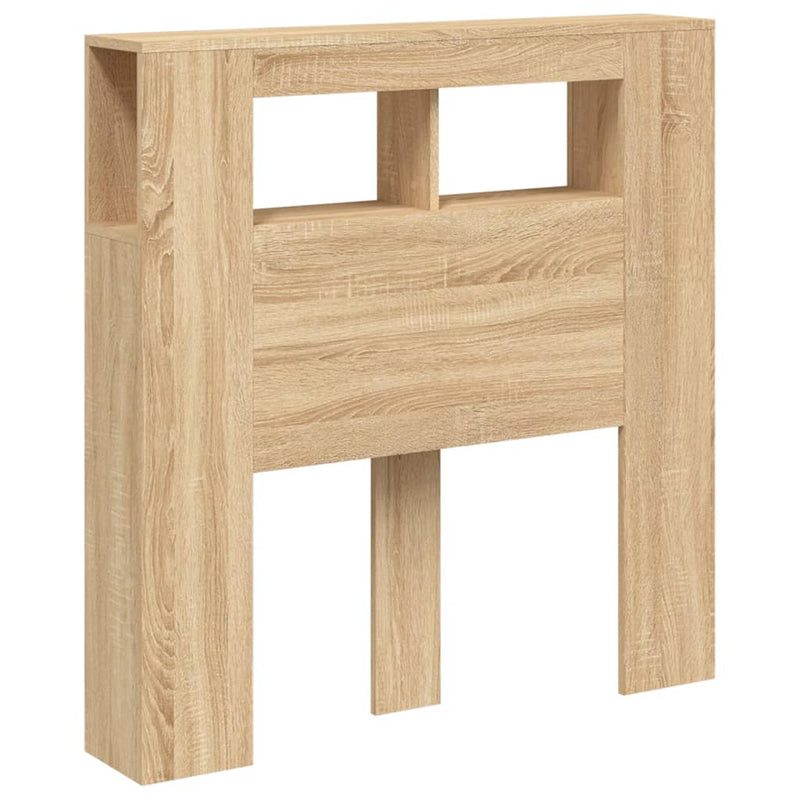 vidaXL sonoma tölgy színű szerelt fa LED-es fejtámla 100x18,5x103,5 cm