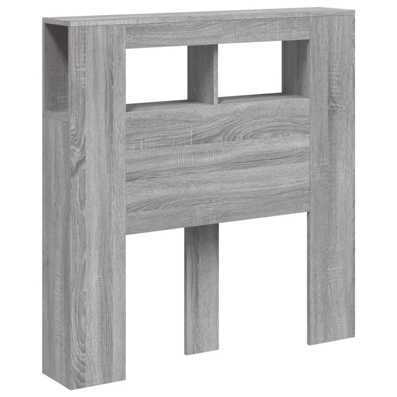 vidaXL szürke sonoma szerelt fa LED-es fejtámla 100x18,5x103,5 cm