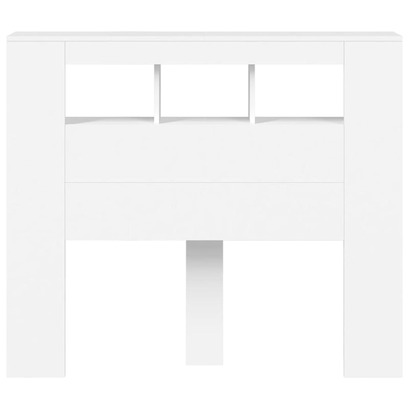 vidaXL fehér szerelt fa LED-es fejtámla 120x18,5x103,5 cm
