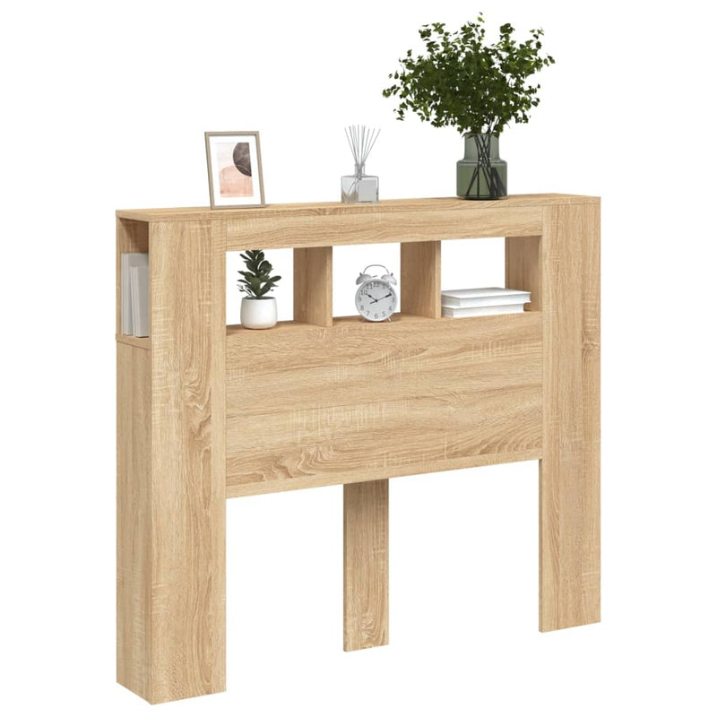 vidaXL sonoma tölgy színű szerelt fa LED-es fejtámla 120x18,5x103,5 cm