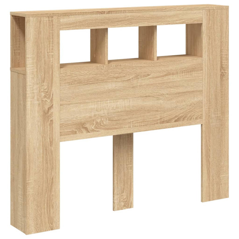 vidaXL sonoma tölgy színű szerelt fa LED-es fejtámla 120x18,5x103,5 cm