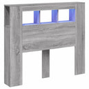 vidaXL szürke sonoma szerelt fa LED-es fejtámla 120 x 18,5 x 103,5 cm
