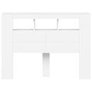 vidaXL fehér szerelt fa LED-es fejtámla 140x18,5x103,5 cm