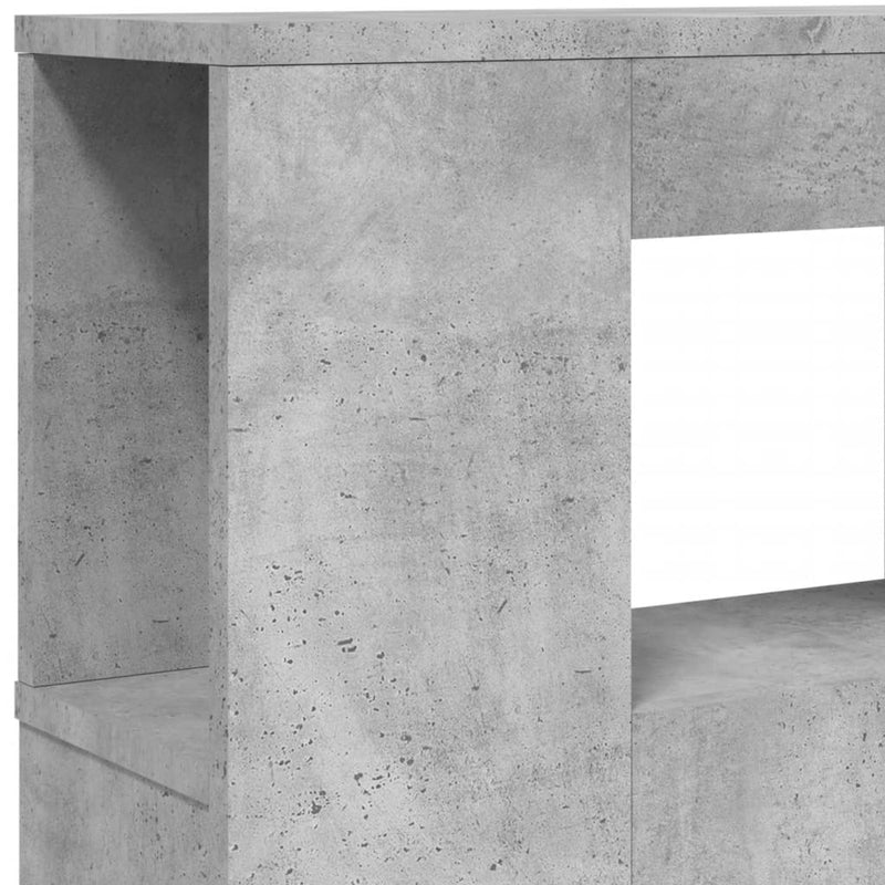 vidaXL betonszürke szerelt fa LED-es fejtámla 140x18,5x103,5 cm