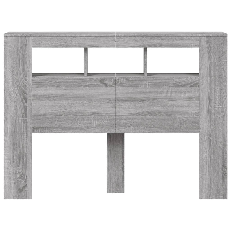 vidaXL szürke sonoma szerelt fa LED-es fejtámla 140x18,5x103,5 cm