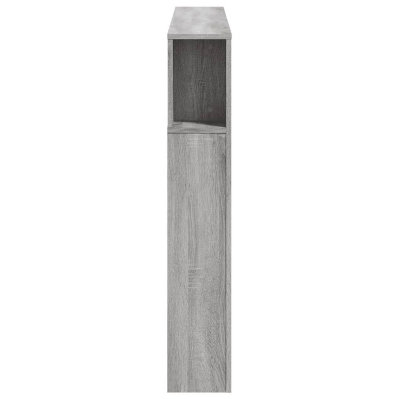 vidaXL szürke sonoma szerelt fa LED-es fejtámla 140x18,5x103,5 cm
