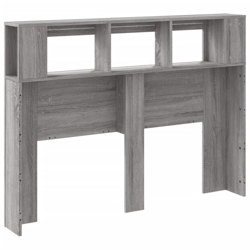 vidaXL szürke sonoma szerelt fa LED-es fejtámla 140x18,5x103,5 cm
