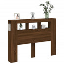 vidaXL barna tölgyszínű szerelt fa LED-es fejtámla 140x18,5x103,5 cm