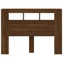 vidaXL barna tölgyszínű szerelt fa LED-es fejtámla 140x18,5x103,5 cm