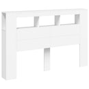 vidaXL fehér szerelt fa LED-es fejtámla 160x18,5x103,5 cm