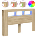 vidaXL sonoma tölgy színű szerelt fa LED-es fejtámla 160x18,5x103,5 cm