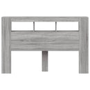 vidaXL szürke sonoma szerelt fa LED-es fejtámla 160x18,5x103,5 cm