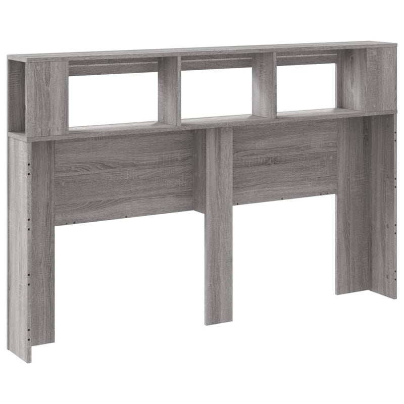 vidaXL szürke sonoma szerelt fa LED-es fejtámla 160x18,5x103,5 cm