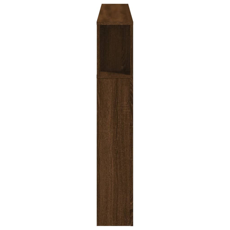 vidaXL barna tölgyszínű szerelt fa LED-es fejtámla 160x18,5x103,5 cm