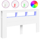 vidaXL fehér szerelt fa LED-es fejtámla 180x18,5x103,5 cm