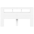 vidaXL fehér szerelt fa LED-es fejtámla 180x18,5x103,5 cm