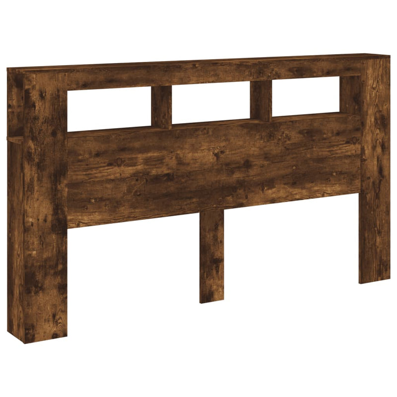 vidaXL sonoma tölgy színű szerelt fa LED-es fejtámla 180x18,5x103,5 cm