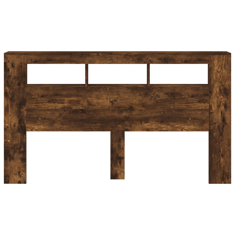 vidaXL sonoma tölgy színű szerelt fa LED-es fejtámla 180x18,5x103,5 cm