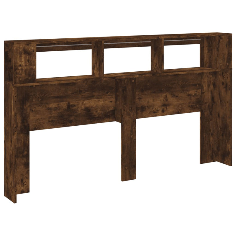 vidaXL sonoma tölgy színű szerelt fa LED-es fejtámla 180x18,5x103,5 cm