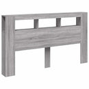 vidaXL szürke sonoma szerelt fa LED-es fejtámla 180x18,5x103,5 cm