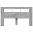vidaXL szürke sonoma szerelt fa LED-es fejtámla 180x18,5x103,5 cm
