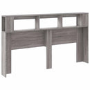 vidaXL szürke sonoma szerelt fa LED-es fejtámla 180x18,5x103,5 cm