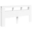 vidaXL fehér szerelt fa LED-es fejtámla 200 x 18,5 x 103,5 cm