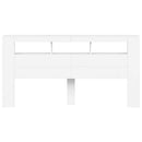 vidaXL fehér szerelt fa LED-es fejtámla 200 x 18,5 x 103,5 cm