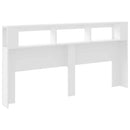 vidaXL fehér szerelt fa LED-es fejtámla 200 x 18,5 x 103,5 cm