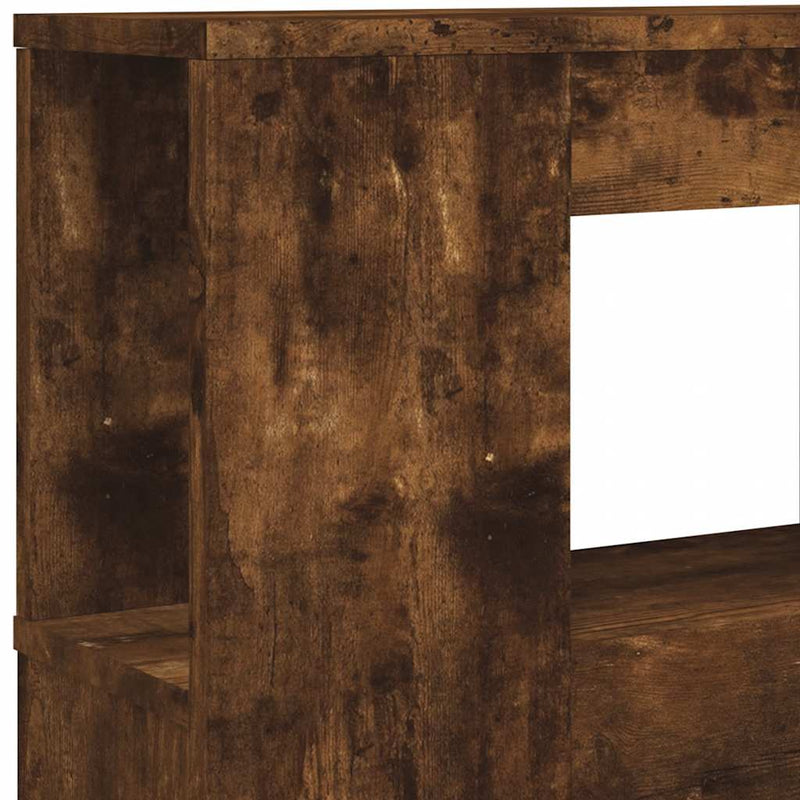 vidaXL füstös tölgy színű szerelt fa LED-es fejtámla 200x18,5x103,5 cm