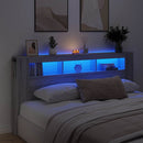 vidaXL szürke sonoma szerelt fa LED-es fejtámla 200 x 18,5 x 103,5 cm