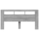 vidaXL szürke sonoma szerelt fa LED-es fejtámla 200 x 18,5 x 103,5 cm