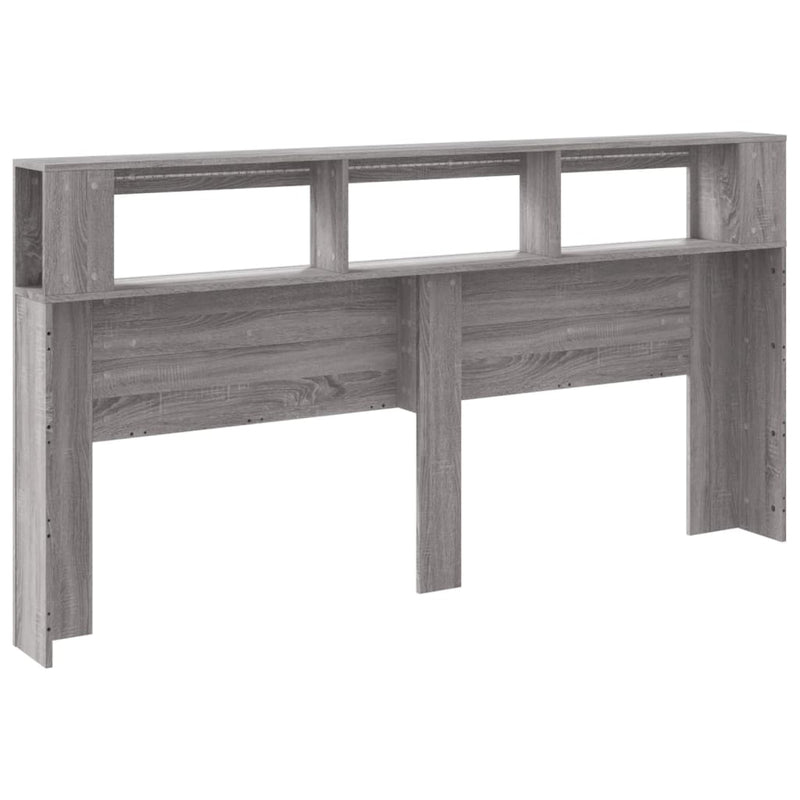 vidaXL szürke sonoma szerelt fa LED-es fejtámla 200 x 18,5 x 103,5 cm