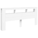 vidaXL fehér szerelt fa LED-es fejtámla 220x18,5x103,5 cm
