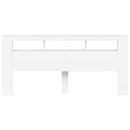 vidaXL fehér szerelt fa LED-es fejtámla 220x18,5x103,5 cm